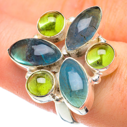 Blue Fluorite Rings handcrafted by Ana Silver Co - RING59765