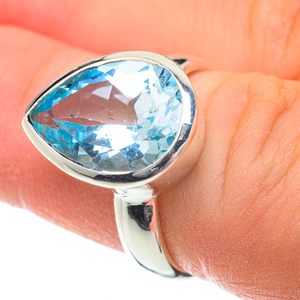 Blue Topaz Rings handcrafted by Ana Silver Co - RING59766