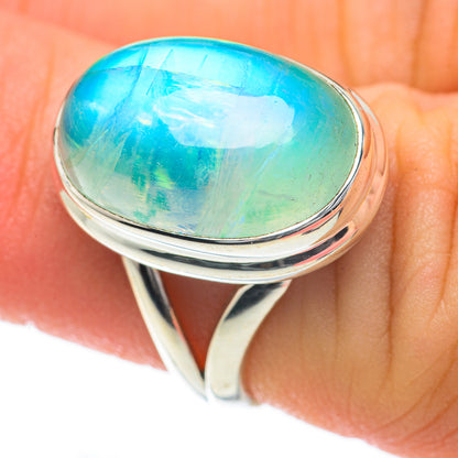 Green Moonstone Rings handcrafted by Ana Silver Co - RING59770