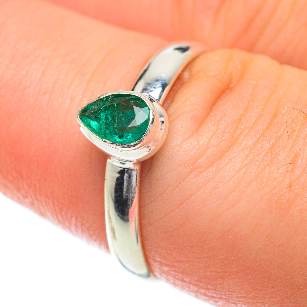 Zambian Emerald Rings handcrafted by Ana Silver Co - RING59773