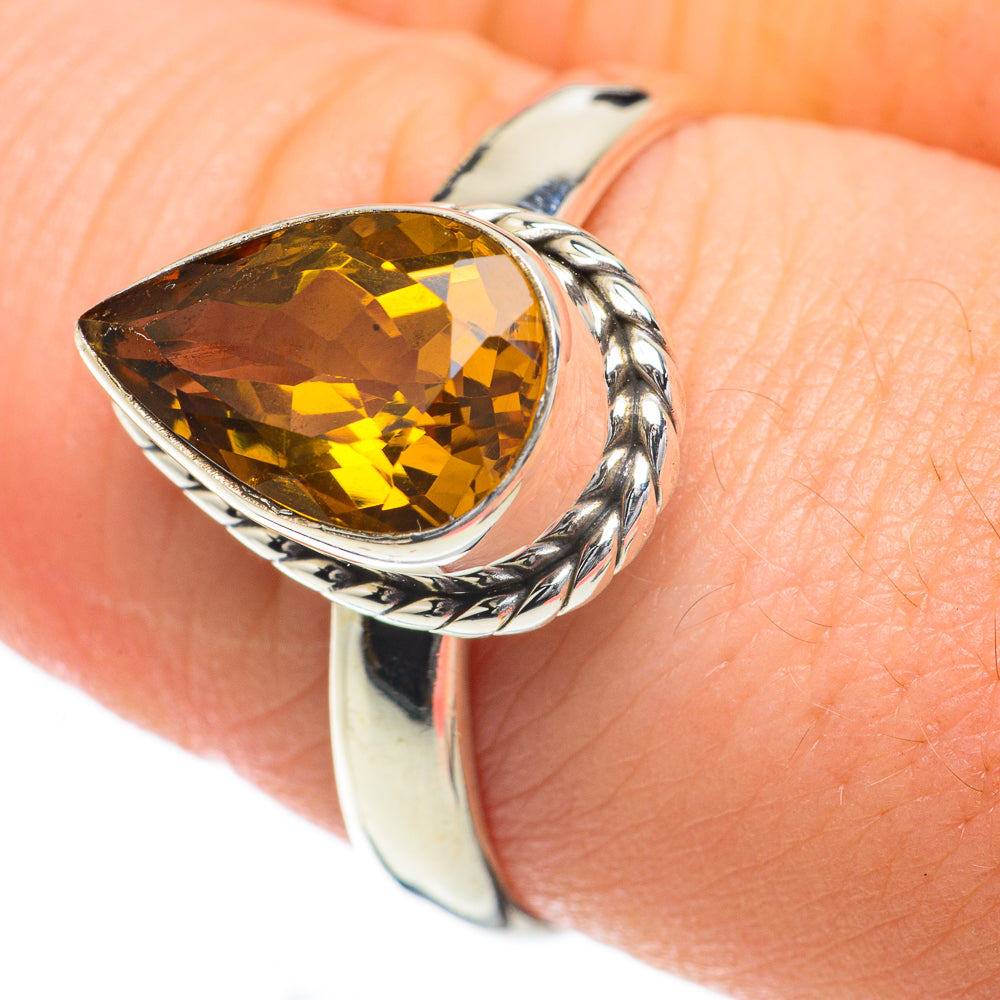 Citrine Rings handcrafted by Ana Silver Co - RING59778