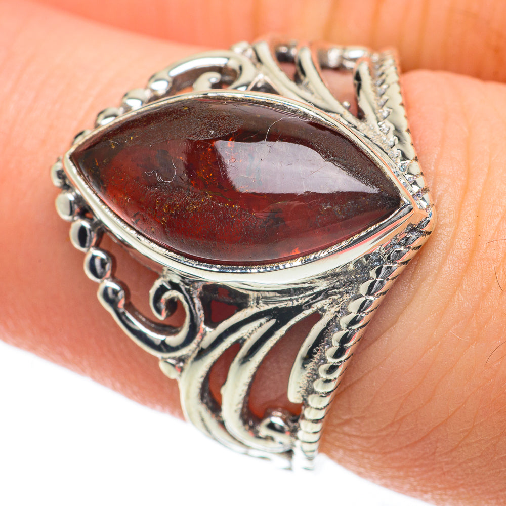 Baltic Amber Rings handcrafted by Ana Silver Co - RING59781