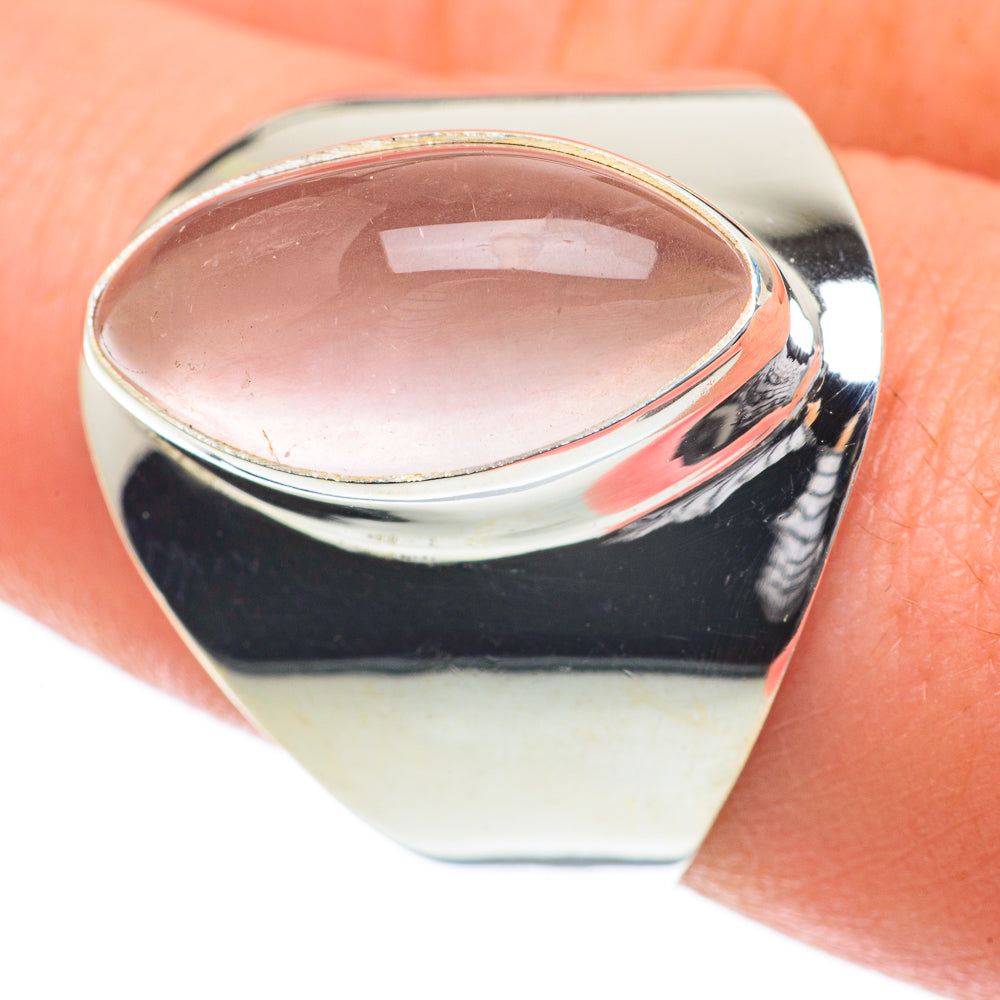 Rose Quartz Rings handcrafted by Ana Silver Co - RING59782