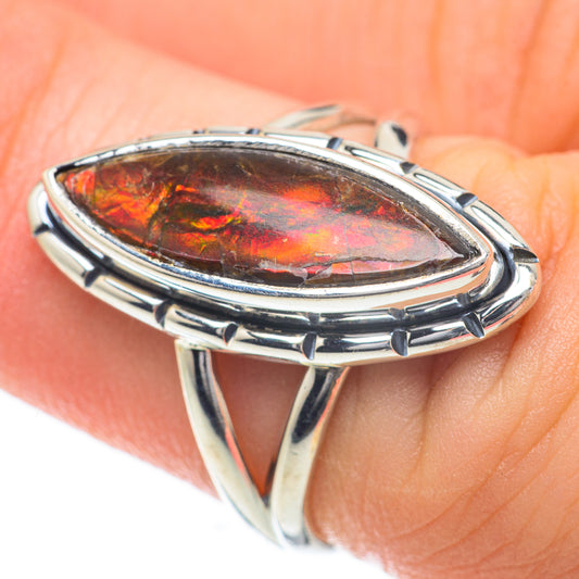 Ammolite Rings handcrafted by Ana Silver Co - RING59786