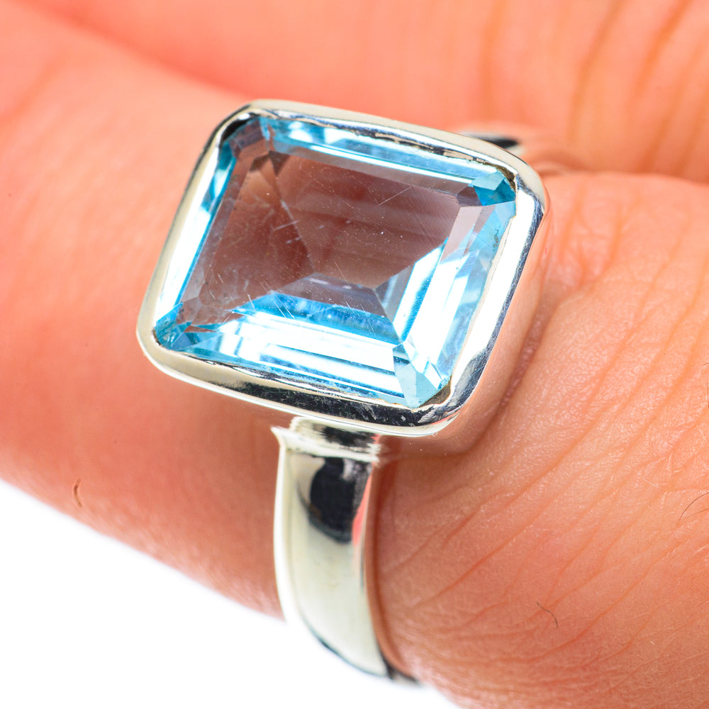 Blue Topaz Rings handcrafted by Ana Silver Co - RING59800