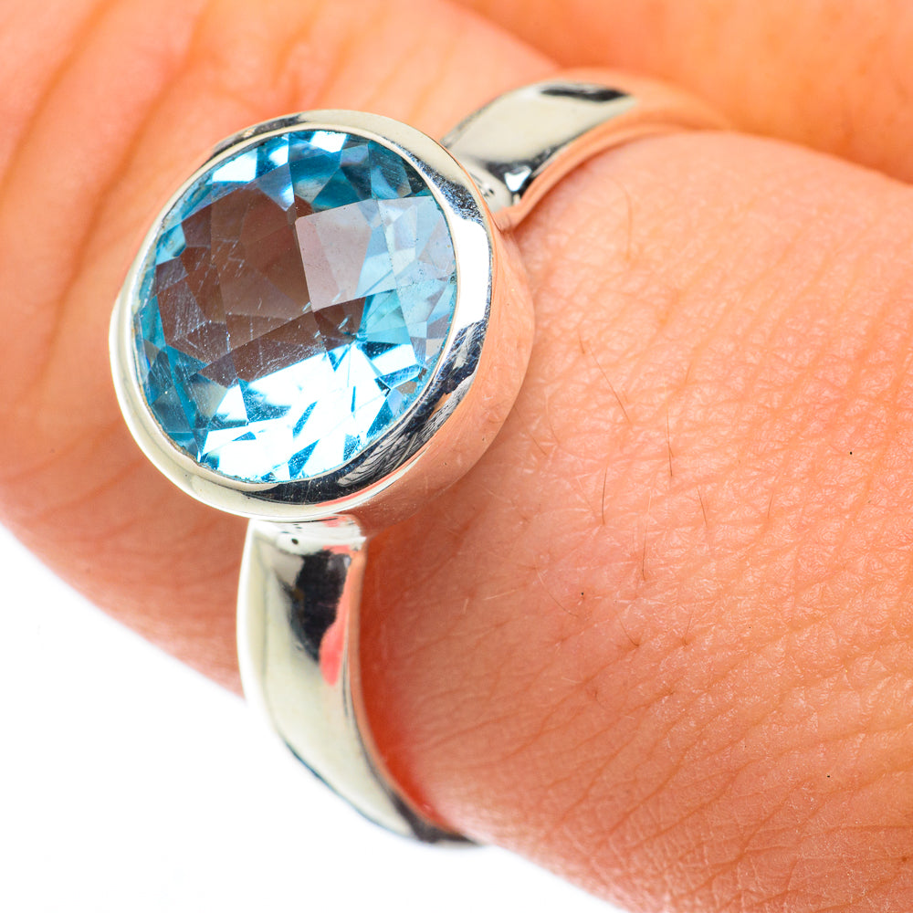 Blue Topaz Rings handcrafted by Ana Silver Co - RING59804