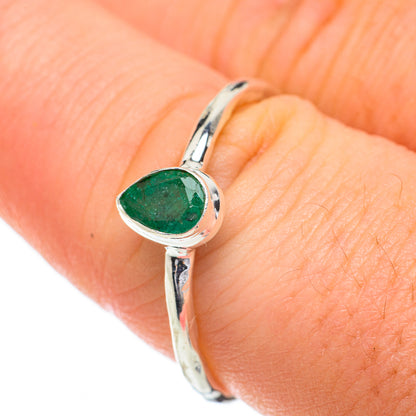 Zambian Emerald Rings handcrafted by Ana Silver Co - RING59807