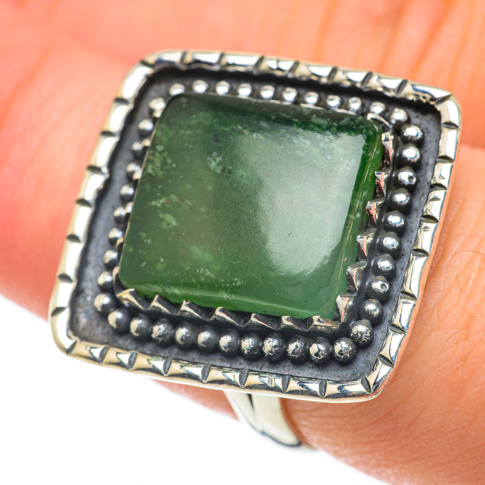 Nephrite Jade Rings handcrafted by Ana Silver Co - RING59810