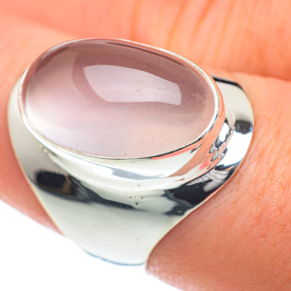 Rose Quartz Rings handcrafted by Ana Silver Co - RING59818