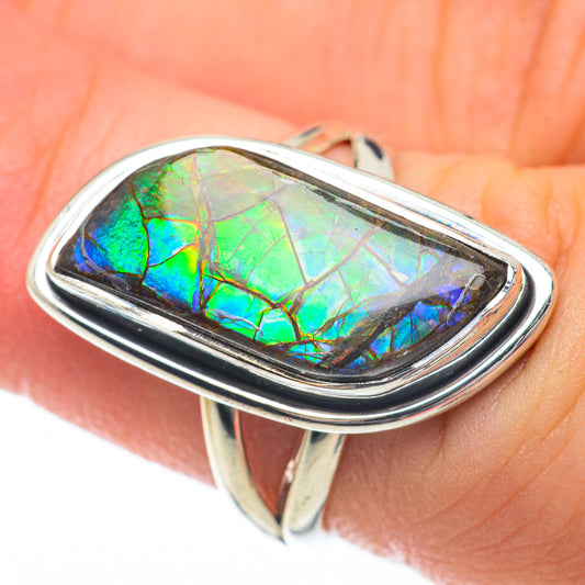 Ammolite Rings handcrafted by Ana Silver Co - RING59830