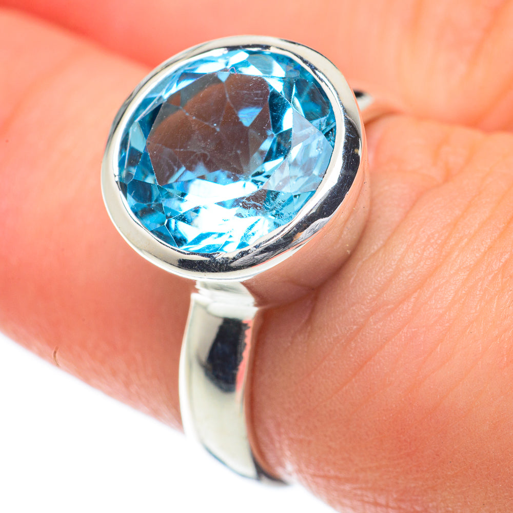 Blue Topaz Rings handcrafted by Ana Silver Co - RING59837