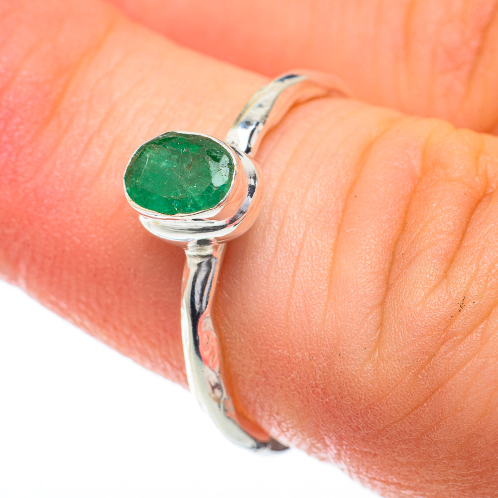 Zambian Emerald Rings handcrafted by Ana Silver Co - RING59841