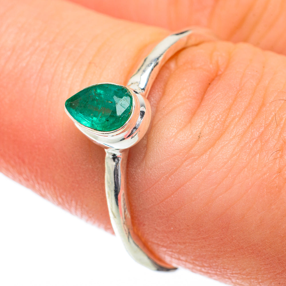 Zambian Emerald Rings handcrafted by Ana Silver Co - RING59846