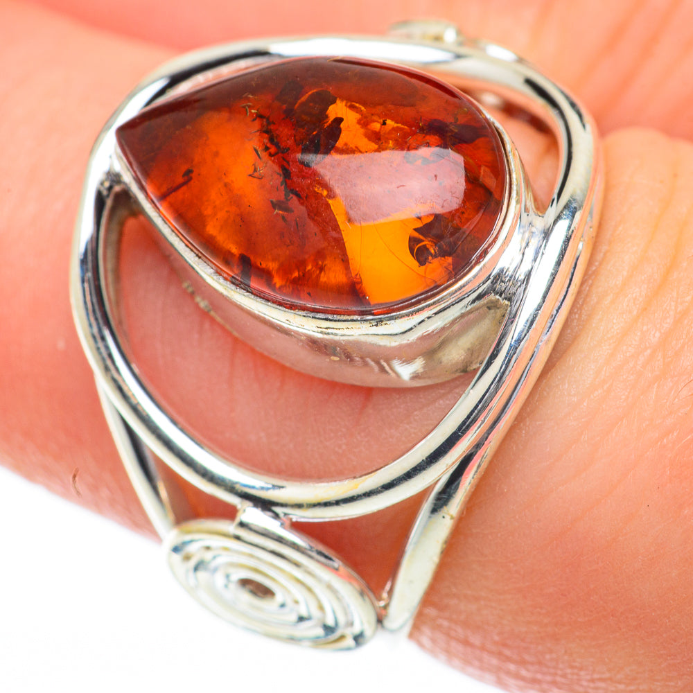 Baltic Amber Rings handcrafted by Ana Silver Co - RING59852