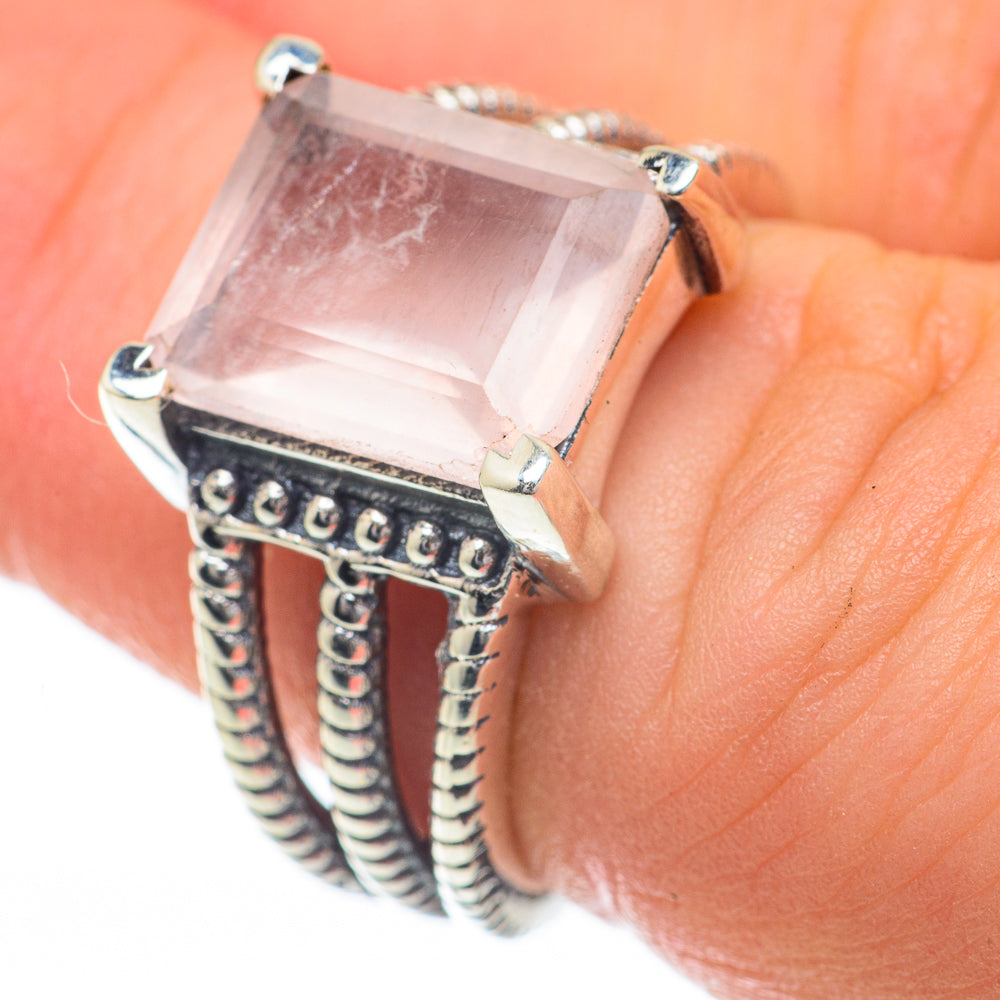 Rose Quartz Rings handcrafted by Ana Silver Co - RING59856