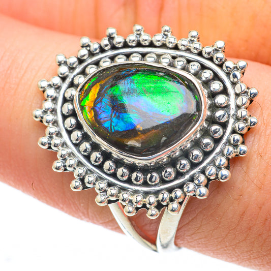 Ammolite Rings handcrafted by Ana Silver Co - RING59864