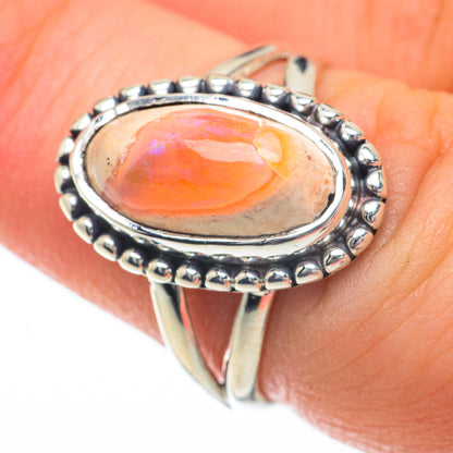 Mexican Fire Opal Rings handcrafted by Ana Silver Co - RING59866