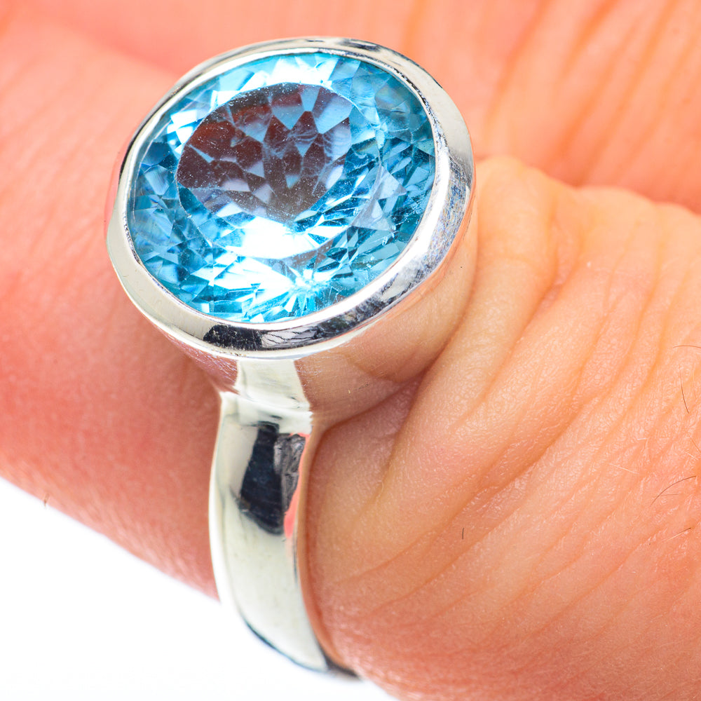 Blue Topaz Rings handcrafted by Ana Silver Co - RING59871