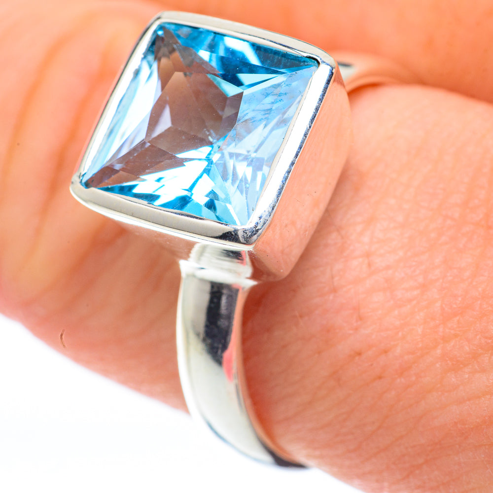 Blue Topaz Rings handcrafted by Ana Silver Co - RING59872