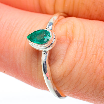Zambian Emerald Rings handcrafted by Ana Silver Co - RING59878