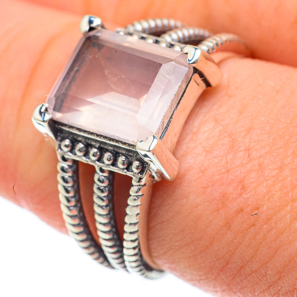 Rose Quartz Rings handcrafted by Ana Silver Co - RING59888