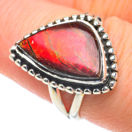 Ammolite Rings handcrafted by Ana Silver Co - RING59889