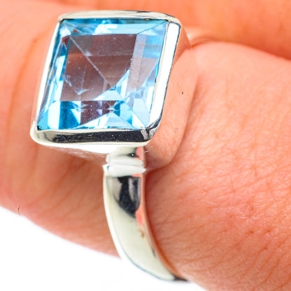 Blue Topaz Rings handcrafted by Ana Silver Co - RING59897