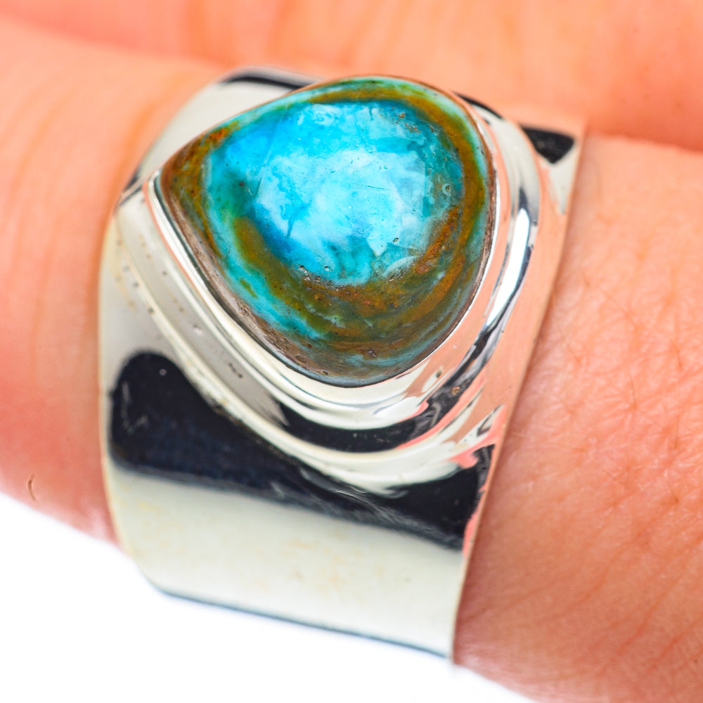 Chrysocolla Rings handcrafted by Ana Silver Co - RING59898