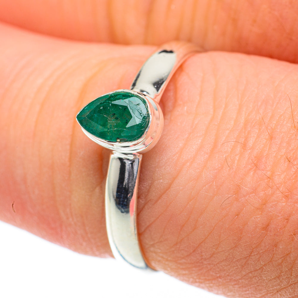 Zambian Emerald Rings handcrafted by Ana Silver Co - RING59903
