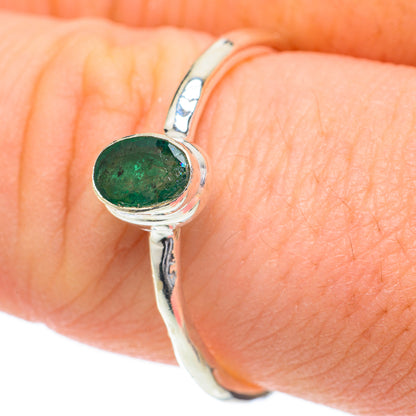 Zambian Emerald Rings handcrafted by Ana Silver Co - RING59908