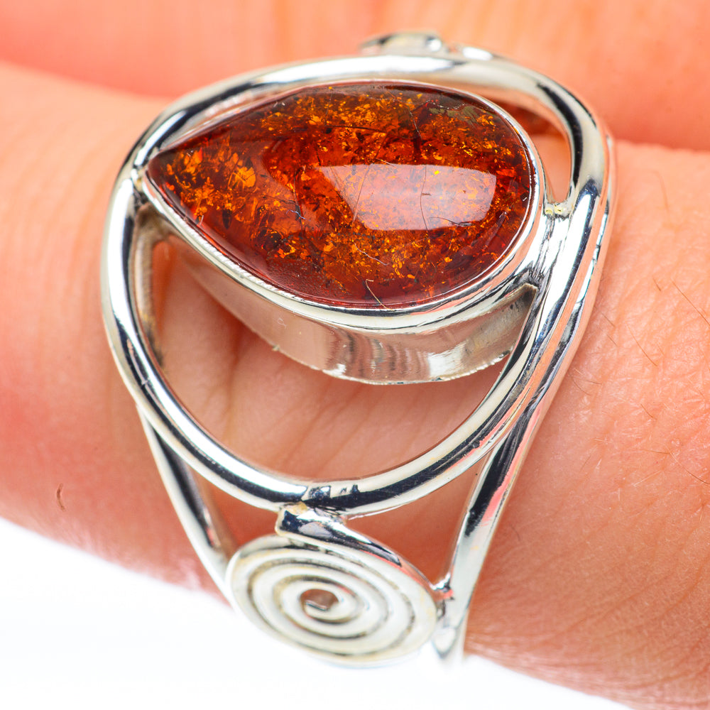 Baltic Amber Rings handcrafted by Ana Silver Co - RING59914