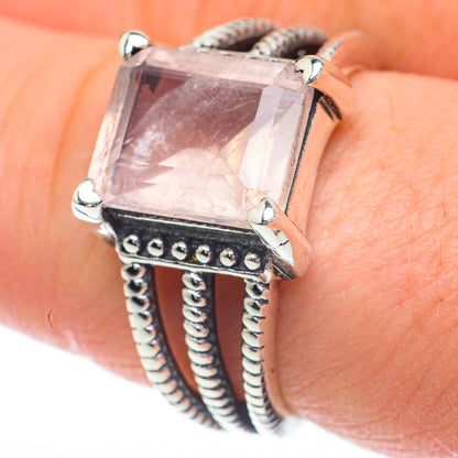 Rose Quartz Rings handcrafted by Ana Silver Co - RING59916
