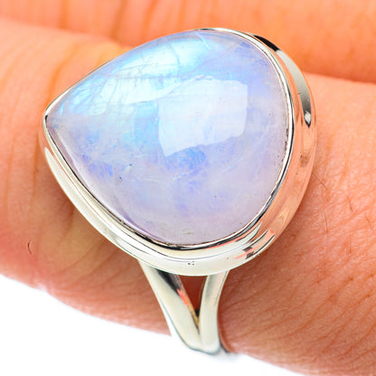 Rainbow Moonstone Rings handcrafted by Ana Silver Co - RING59920