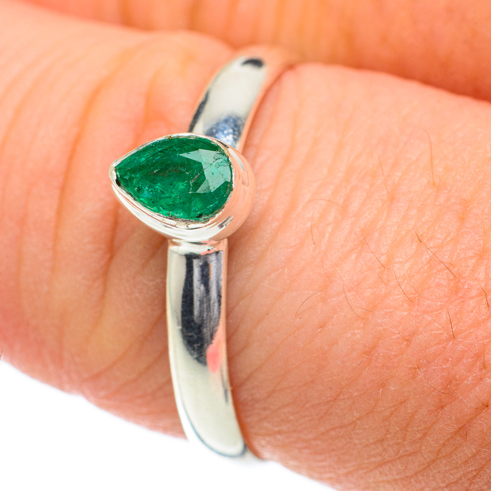 Zambian Emerald Rings handcrafted by Ana Silver Co - RING59935