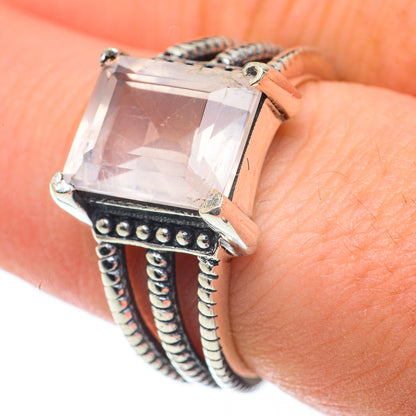 Rose Quartz Rings handcrafted by Ana Silver Co - RING59942