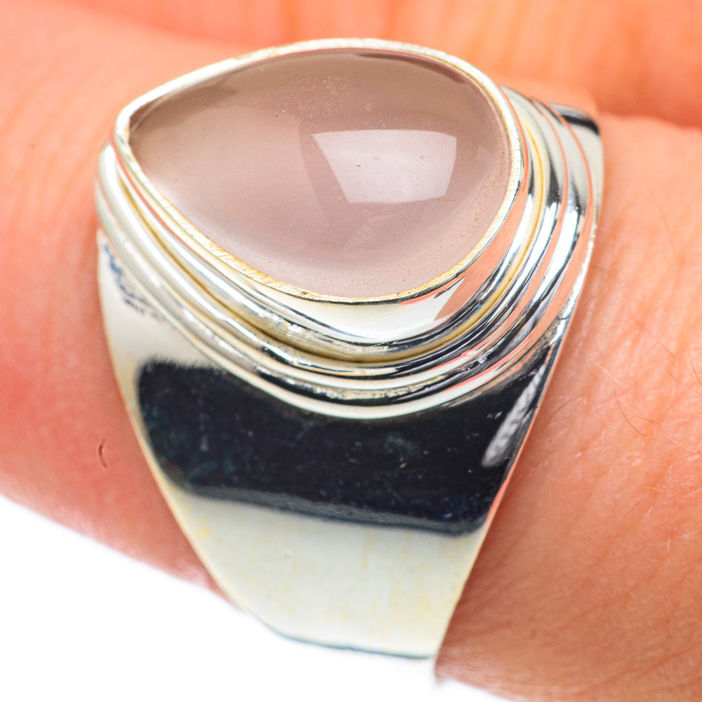 Rose Quartz Rings handcrafted by Ana Silver Co - RING59943