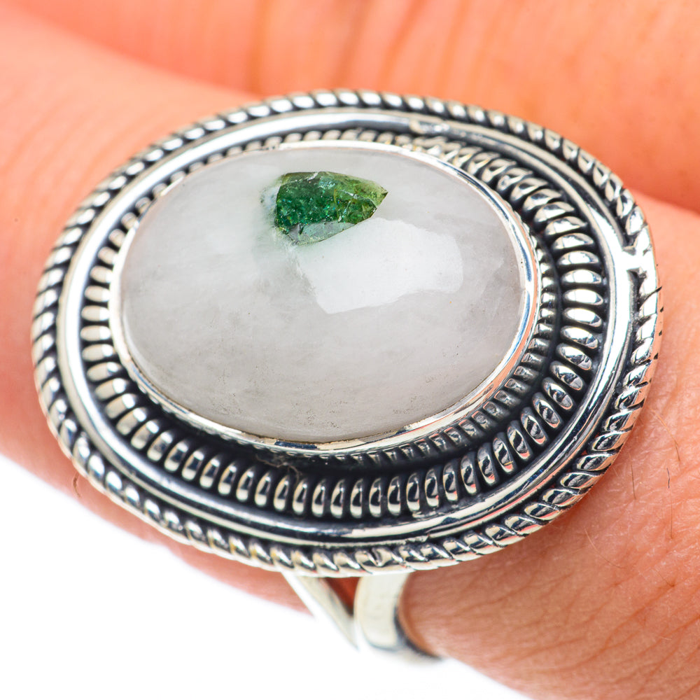 Green Quartz Crystal Rings handcrafted by Ana Silver Co - RING59948