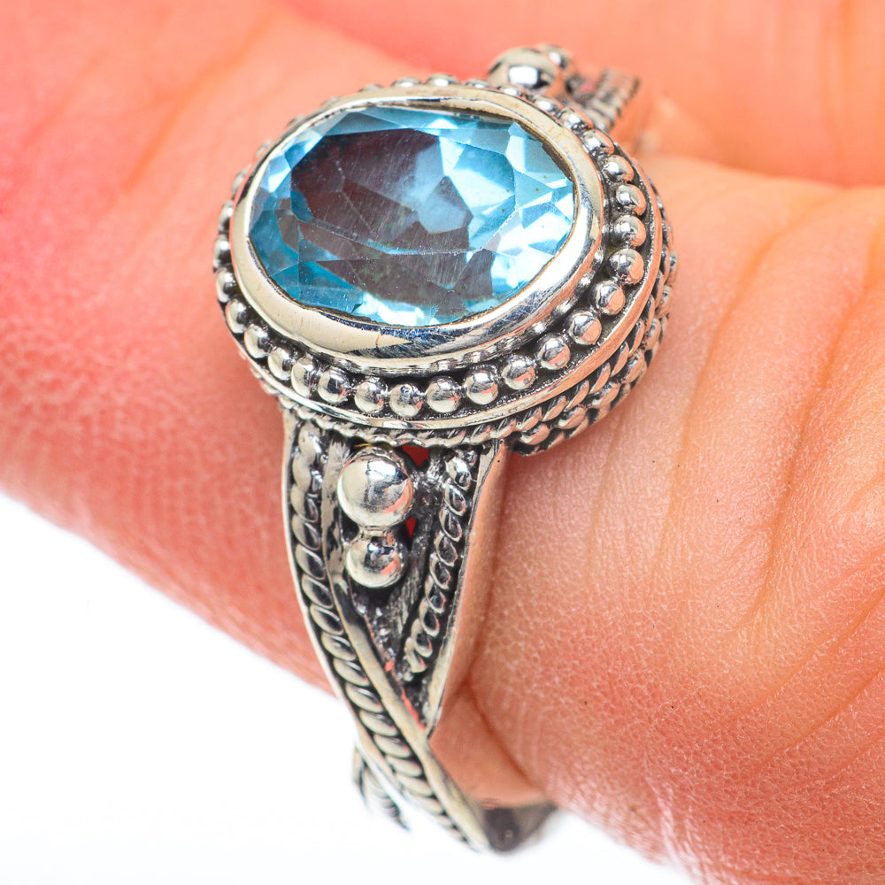 Blue Topaz Rings handcrafted by Ana Silver Co - RING59956