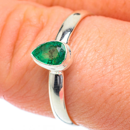 Zambian Emerald Rings handcrafted by Ana Silver Co - RING59957