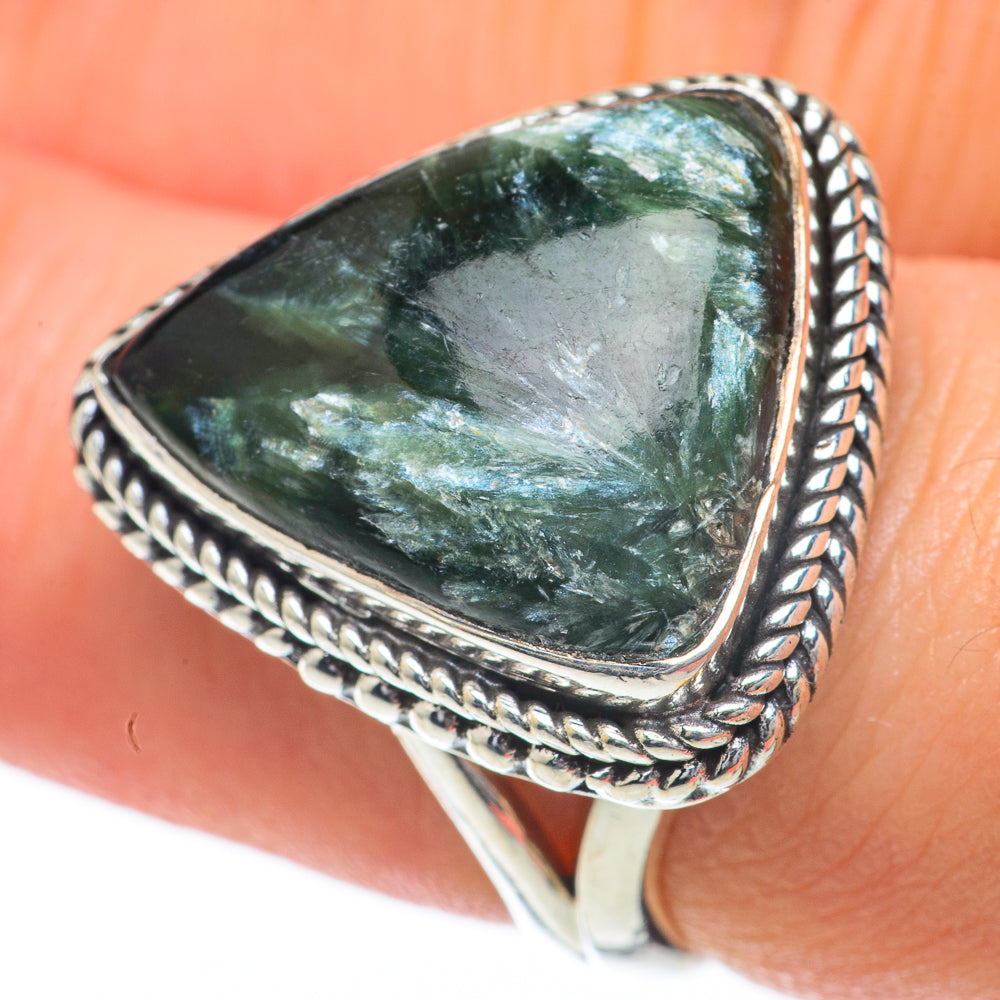 Seraphinite Rings handcrafted by Ana Silver Co - RING59958