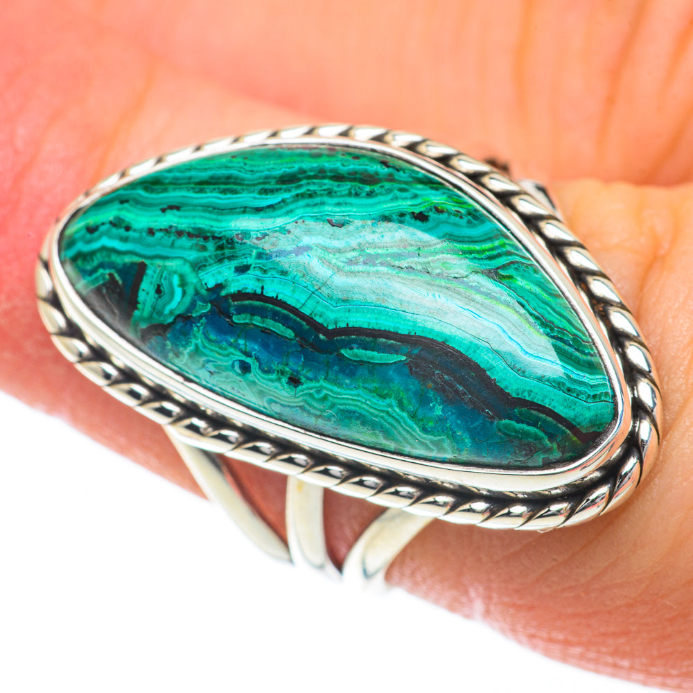 Malachite In Chrysocolla Rings handcrafted by Ana Silver Co - RING59961