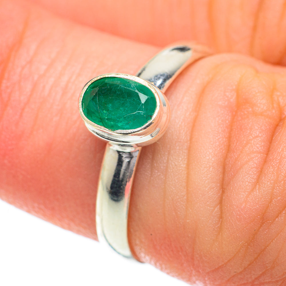Zambian Emerald Rings handcrafted by Ana Silver Co - RING59962