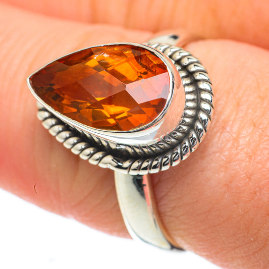 Mandarin Citrine Rings handcrafted by Ana Silver Co - RING59963