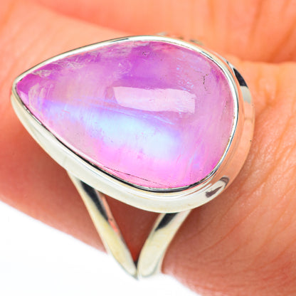 Pink Moonstone Rings handcrafted by Ana Silver Co - RING59970