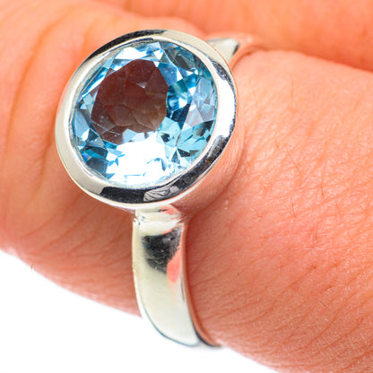 Blue Topaz Rings handcrafted by Ana Silver Co - RING59978