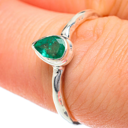Zambian Emerald Rings handcrafted by Ana Silver Co - RING59984