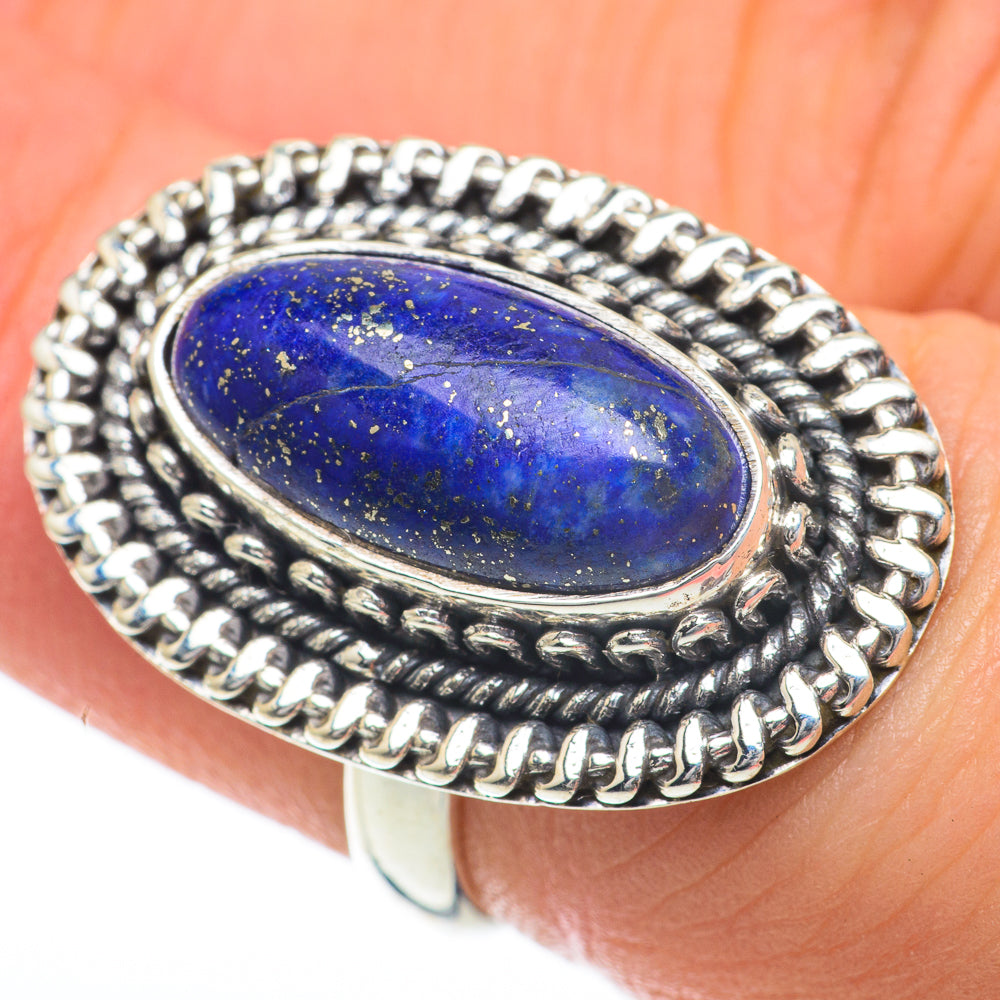 Lapis Lazuli Rings handcrafted by Ana Silver Co - RING60008