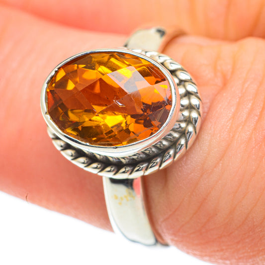 Mandarin Citrine Rings handcrafted by Ana Silver Co - RING60014