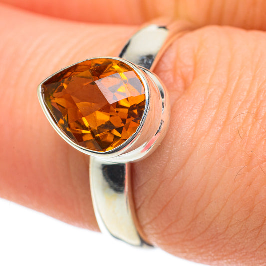 Mandarin Citrine Rings handcrafted by Ana Silver Co - RING60015