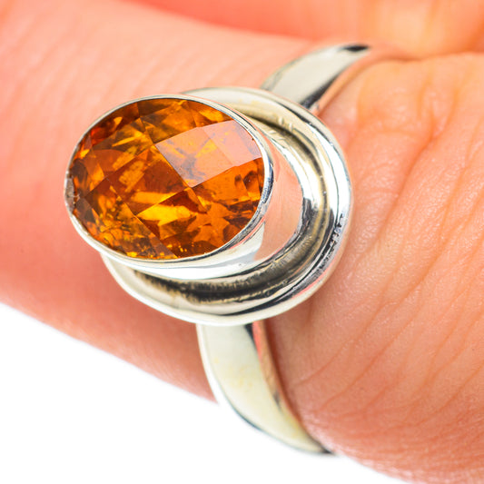 Mandarin Citrine Rings handcrafted by Ana Silver Co - RING60016
